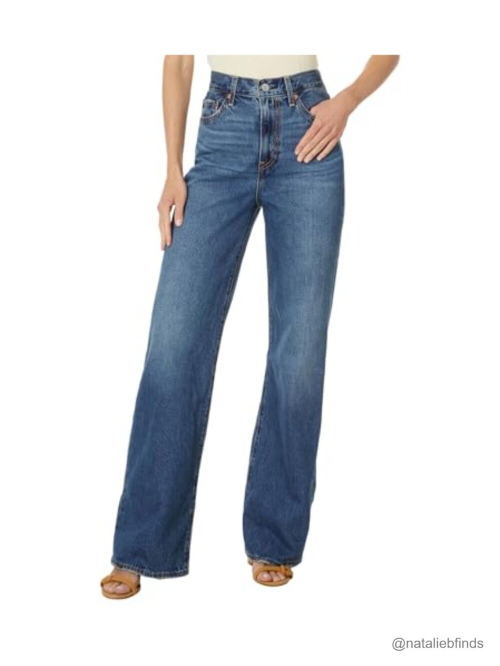 High Rise Wide Leg Jeans Recycled Cotton